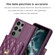 Samsung Galaxy S23 Ultra 5G Horizontal Metal Buckle Wallet Rhombic Leather Phone Case - Dark Purple