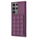 Samsung Galaxy S23 Ultra 5G Grid Card Slot Holder Phone Case - Dark Purple
