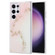 Samsung Galaxy S23 Ultra 5G Coloured Glaze Marble Phone Case - Pink White