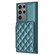 Samsung Galaxy S23 Ultra 5G BF25 Square Plaid Card Bag Holder Phone Case - Green