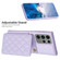 Samsung Galaxy S23 Ultra 5G BF25 Square Plaid Card Bag Holder Phone Case - Purple
