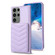 Samsung Galaxy S23 Ultra 5G BF26 Wave Pattern Card Bag Holder Phone Case - Purple