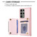 Samsung Galaxy S23 Ultra 5G BF27 Metal Ring Card Bag Holder Phone Case - Pink