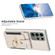 Samsung Galaxy S23 Ultra 5G BF27 Metal Ring Card Bag Holder Phone Case - Beige
