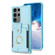 Samsung Galaxy S23 Ultra 5G BF27 Metal Ring Card Bag Holder Phone Case - Blue