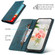 Samsung Galaxy S23 Ultra 5G TTUDRCH RFID Retro Texture Magnetic Leather Phone Case - Greem