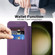 Samsung Galaxy S23 Ultra 5G Shield Magsafe RFID Anti-theft Rhombus Leather Phone Case - Purple