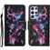 Samsung Galaxy S23 Ultra 5G Colored Drawing Pattern Leather Phone Case - Fluorescent Butterfly Samsung Galaxy S23 Ultra 5G Colored Drawing Pattern Leather Phone Case - Fluorescent Butterfly