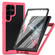 Samsung Galaxy S23 Ultra 5G Two-layer Integrated Transparent TPU + PC + PET Protective Phone Case - Rose Red