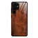 Samsung Galaxy S23 Ultra 5G Wood Grain Glass Phone Case - Dark Brown