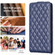 Samsung Galaxy S23 Ultra 5G Diamond Lattice Vertical Flip Leather Phone Case - Blue