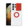 Samsung Galaxy S23 Ultra 5G Sliding Camshield TPU Phone Case with Ring Holder - Red