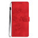Samsung Galaxy S23 Ultra 5G Flower Butterfly Embossing Pattern Leather Phone Case - Red
