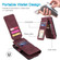 Samsung Galaxy S23 Ultra 5G Skin Feel Multi-card Wallet Leather Phone Case - Wine Red