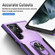 Samsung Galaxy S23 Ultra 5G Pioneer Armor PC + TPU Holder Phone Case - Purple + Black