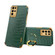 Samsung Galaxy S23 Ultra 5G 6D Electroplating Crocodile Texture Phone Case With Holder - Green