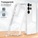 Samsung Galaxy S23 Ultra 5G Clear TPU Color PC Frame Phone Case - White