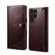 Samsung Galaxy S23 Ultra 5G Denior Oil Wax Cowhide Magnetic Button Leather Phone Case - Dark Red