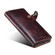 Samsung Galaxy S23 Ultra 5G Denior Oil Wax Cowhide Magnetic Button Leather Phone Case - Dark Red