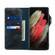 Samsung Galaxy S23 Ultra 5G Denior Oil Wax Cowhide Magnetic Button Leather Phone Case - Dark Blue
