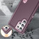 Samsung Galaxy S23 ultra 5G 3 in 1 Rugged Holder Phone Case - Purple+Pink