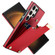 Samsung Galaxy S23 Ultra 5G Metal Buckle Card Slots Phone Case - Red Samsung Galaxy S23 Ultra 5G Metal Buckle Card Slots Phone Case - Red