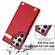Samsung Galaxy S23 Ultra 5G Metal Buckle Card Slots Phone Case - Red Samsung Galaxy S23 Ultra 5G Metal Buckle Card Slots Phone Case - Red