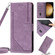 Samsung Galaxy S23 Ultra 5G Skin Feel Stripe Pattern Leather Phone Case with Lanyard - Purple