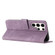 Samsung Galaxy S23 Ultra 5G Skin Feel Stripe Pattern Leather Phone Case with Lanyard - Purple