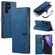 Samsung Galaxy S23 Ultra 5G DG.MING Retro Oil Edge Flip Leather Phone Case - Blue