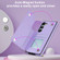 Samsung Galaxy S23 5G Cross-body Zipper Square Phone Case - Purple