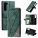 Samsung Galaxy S23 5G Skin Feel Splicing Leather Phone Case - Green