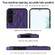 Samsung Galaxy S23 5G Rhombic PU Leather Phone Case with Ring Holder - Purple