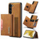 Samsung Galaxy S23 5G DG.MING M2 Series 3-Fold Multi Card Bag + Phone Case - Brown