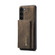 Samsung Galaxy S23 5G DG.MING M2 Series 3-Fold Multi Card Bag + Phone Case - Coffee