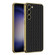 Samsung Galaxy S23 5G GKK Weave Texture Electroplating PU Protective Phone Case - Black