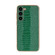 Samsung Galaxy S23 5G Genuine Leather Weilai Series Nano Electroplating Phone Case - Green