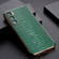 Samsung Galaxy S23 5G Genuine Leather Weilai Series Nano Electroplating Phone Case - Green