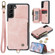 Samsung Galaxy S23 5G CaseMe C20 Multifunctional RFID Leather Phone Case - Pink