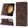 Samsung Galaxy S23 5G Skin-feel Embossed Leather Phone Case - Brown