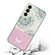 Samsung Galaxy S23 5G Bronzing Butterfly Flower TPU Phone Case - Peacock Flower
