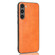 Samsung Galaxy S23 5G Sewing Cow Pattern Skin PC + PU + TPU Phone Case - Orange