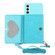 Samsung Galaxy S23 5G Crossbody Lanyard Wallet Card Bag Phone Case - Blue