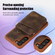 Samsung Galaxy S23 5G Zipper Card Bag Back Cover Phone Case - Brown
