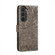 Samsung Galaxy S23 5G Lace Flower Embossing Flip Leather Phone Case - Grey