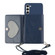 Samsung Galaxy S23 5G Crossbody Lanyard Wallet Card Bag Phone Case - Dark Blue