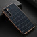 Samsung Galaxy S23 5G Crocodile Texture Genuine Leather Electroplating Phone Case - Blue