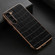 Samsung Galaxy S23 5G Crocodile Texture Genuine Leather Electroplating Phone Case - Black