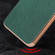 Samsung Galaxy S23 5G Nano Electroplating Cross Texture Genuine Leather Phone Case - Green