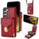 Samsung Galaxy S23 5G Zipper Hardware Card Wallet Phone Case - Red